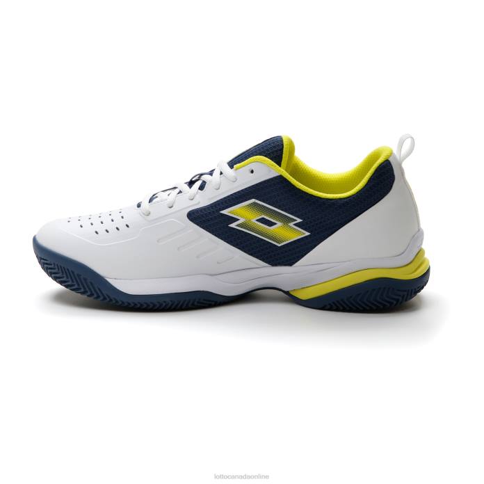 SUPERRAPIDA 400 IV ALL WHITE/ACID YELLOW/DARK DENIM Lotto Man Shoes 0Z6F212