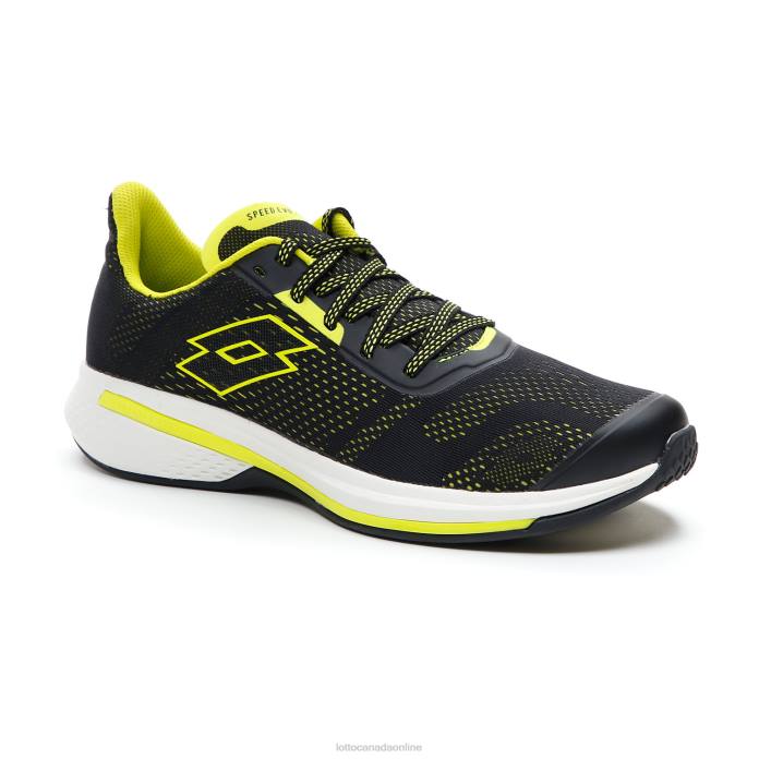 SPEEDEVO 100 ALL BLACK/ACACIA GREEN Lotto Man Shoes 0Z6F220