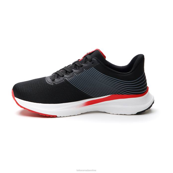 SPEEDEVO 700 ALL BLACK/FLAME RED Lotto Man Shoes 0Z6F229