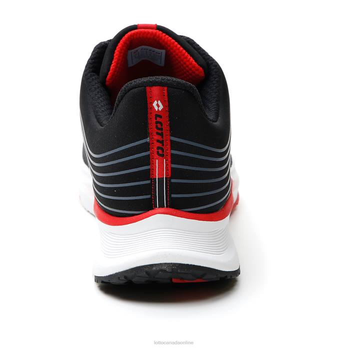 SPEEDEVO 700 ALL BLACK/FLAME RED Lotto Man Shoes 0Z6F229