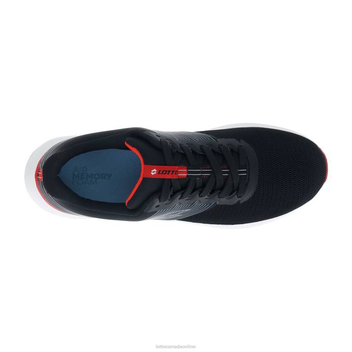 SPEEDEVO 700 ALL BLACK/FLAME RED Lotto Man Shoes 0Z6F229