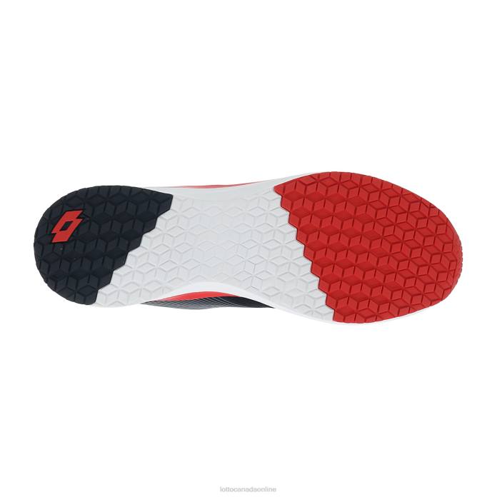 SPEEDEVO 700 ALL BLACK/FLAME RED Lotto Man Shoes 0Z6F229