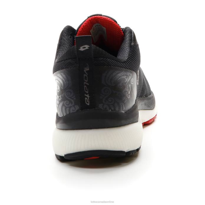 VOLATA HYPERPULSE 100 ALL BLACK/FLAME RED Lotto Man Shoes 0Z6F213