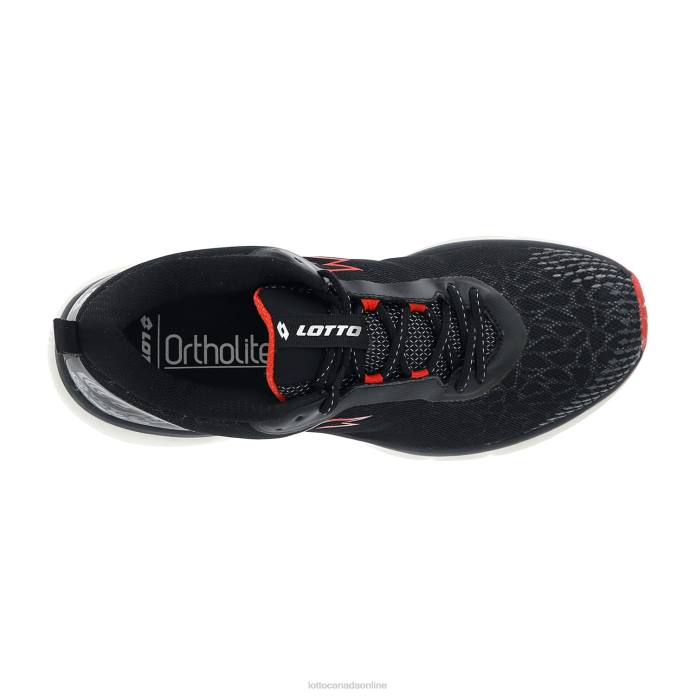 VOLATA HYPERPULSE 100 ALL BLACK/FLAME RED Lotto Man Shoes 0Z6F213