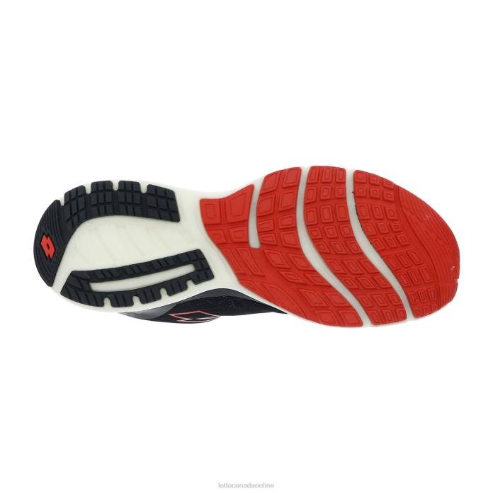 VOLATA HYPERPULSE 100 ALL BLACK/FLAME RED Lotto Man Shoes 0Z6F213