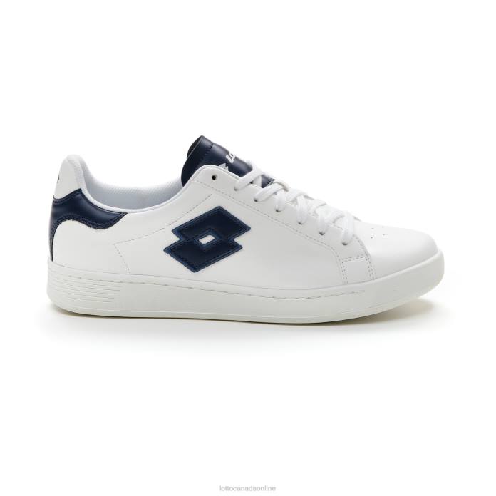 1973 EVO IV ALL WHITE/DRESS BLUE Lotto Man Shoes 0Z6F91