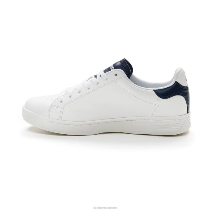 1973 EVO IV ALL WHITE/DRESS BLUE Lotto Man Shoes 0Z6F91