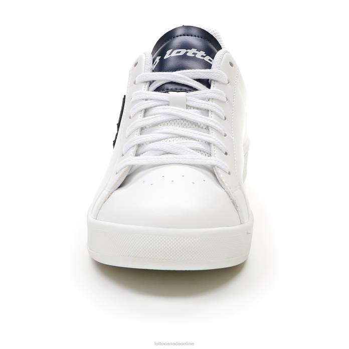 1973 EVO IV ALL WHITE/DRESS BLUE Lotto Man Shoes 0Z6F91