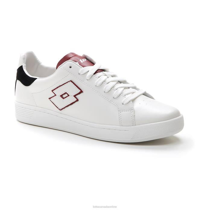 1973 EVO V ALL WHITE/DRIED TOMATO/ALL BLACK Lotto Man Shoes 0Z6F93