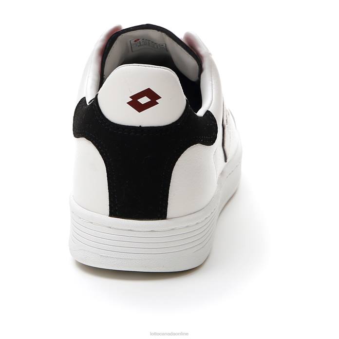 1973 EVO V ALL WHITE/DRIED TOMATO/ALL BLACK Lotto Man Shoes 0Z6F93