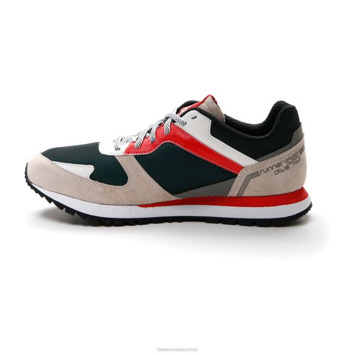 RUNNER PLUS 95 IV CADMIUM GREEN/RAINY DAY/FLAME RED Lotto Man Shoes 0Z6F74