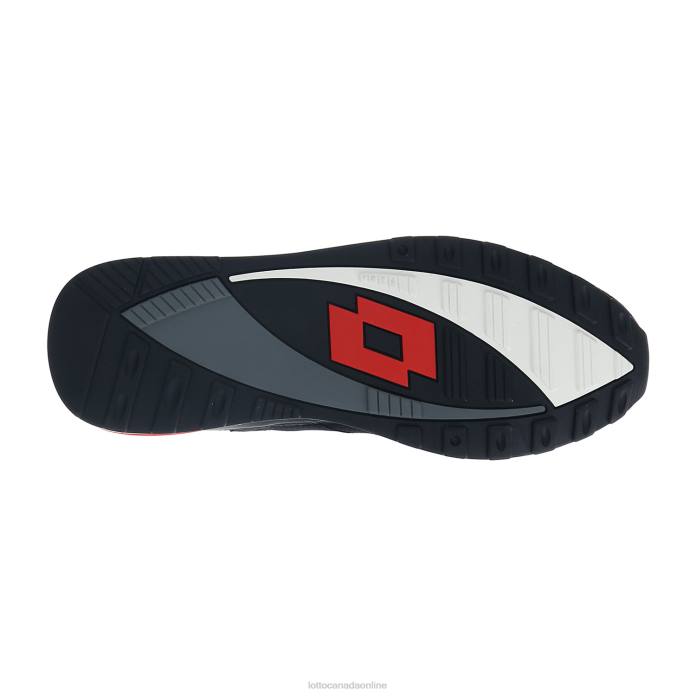 SYNPULSE 93 AMF ALL BLACK/COOL GRAY 11C/FLAME RED Lotto Man Shoes 0Z6F54