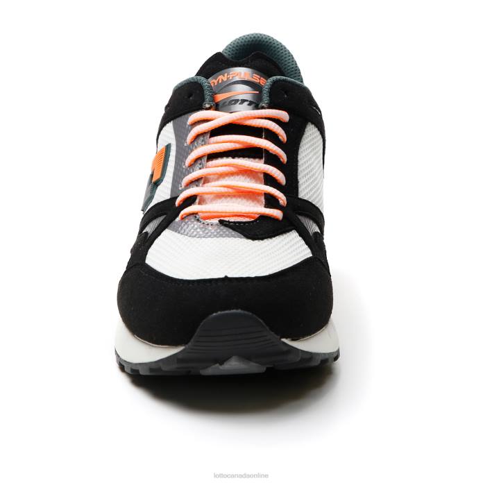 SYNPULSE 93 AMF WHITE/ALL BLACK/TREKKING GREEN Lotto Man Shoes 0Z6F55