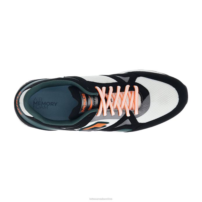 SYNPULSE 93 AMF WHITE/ALL BLACK/TREKKING GREEN Lotto Man Shoes 0Z6F55