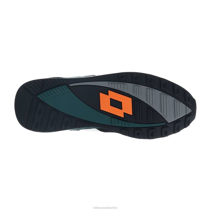 SYNPULSE 93 AMF WHITE/ALL BLACK/TREKKING GREEN Lotto Man Shoes 0Z6F55