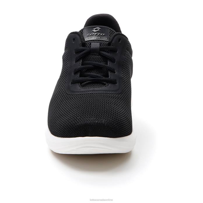 VERSO AMF 1 ALL BLACK/WHITE Lotto Man Shoes 0Z6F86