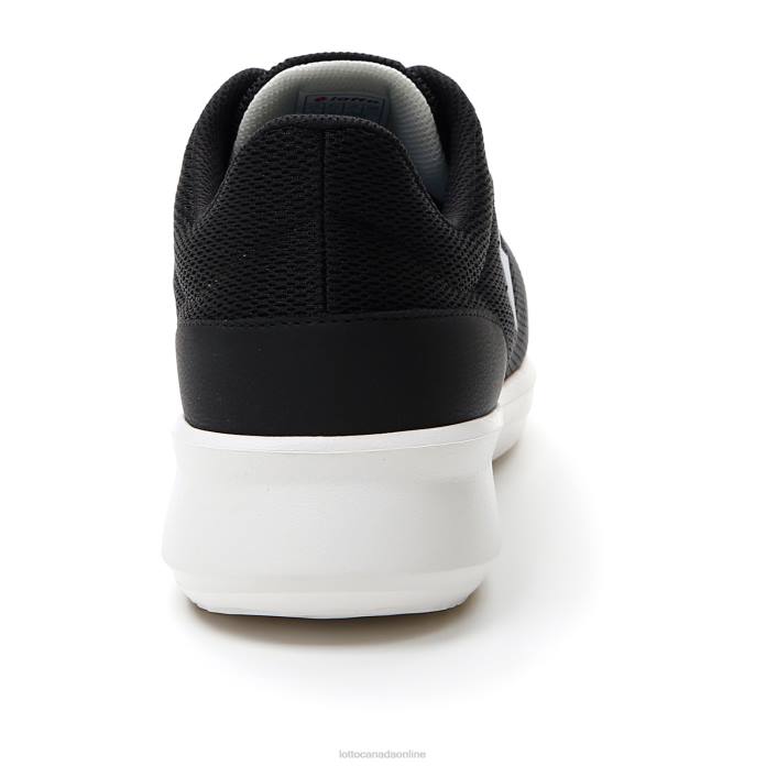 VERSO AMF 1 ALL BLACK/WHITE Lotto Man Shoes 0Z6F86