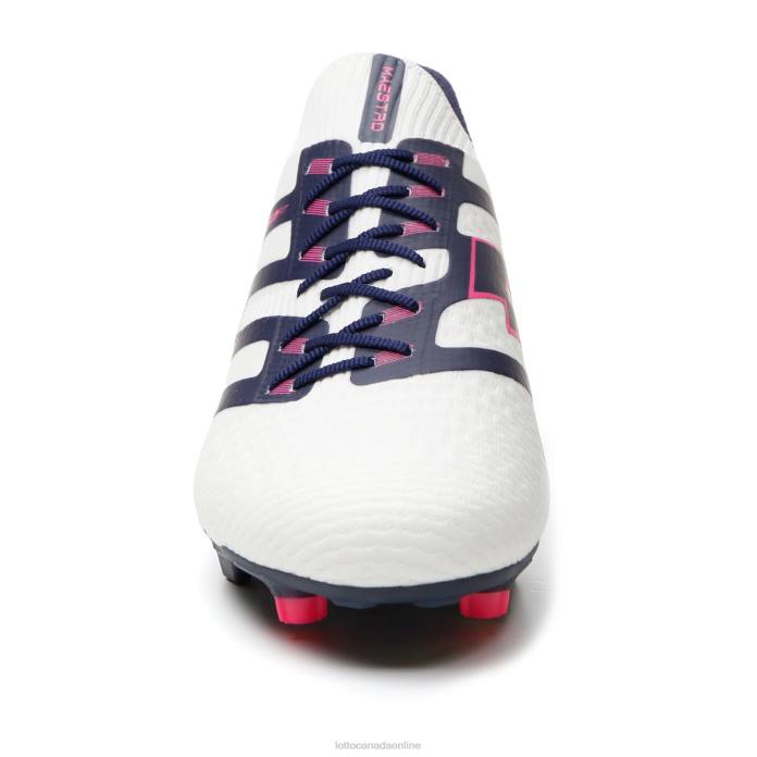 MAESTRO 100 IV FG ALL WHITE/NAVY BLUE Lotto Man Shoes 0Z6F144