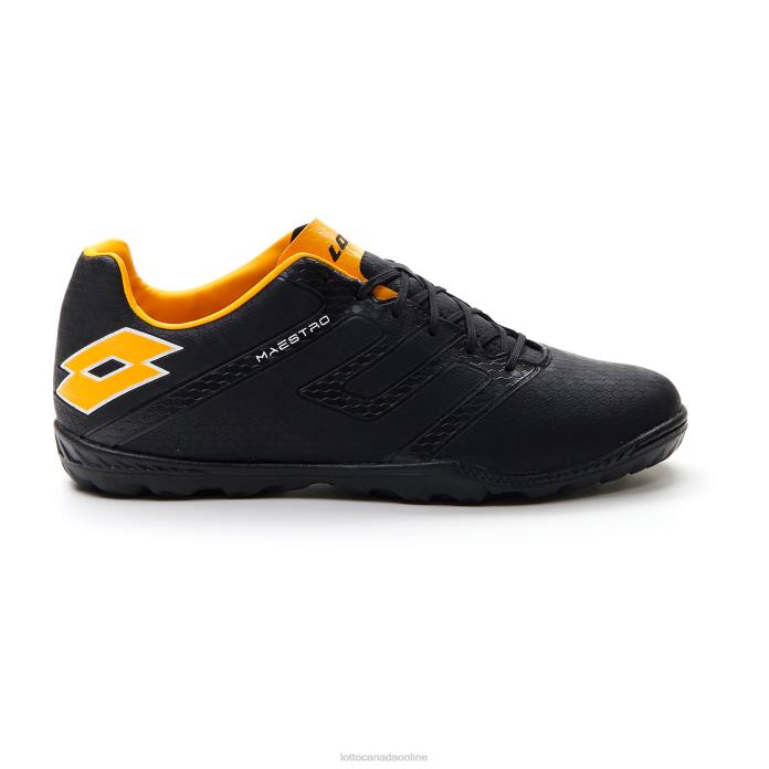 MAESTRO 700 IV TF ALL BLACK/SAFFRON Lotto Man Shoes 0Z6F181