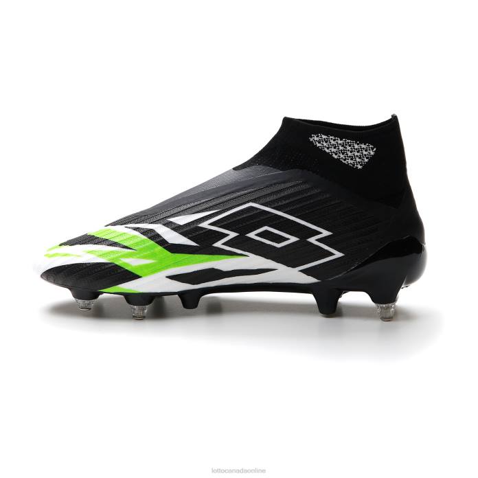 SOLISTA 100 VI GRAVITY SGX ALL BLACK/ALL WHITE/SPRING GREEN Lotto Man Shoes 0Z6F150