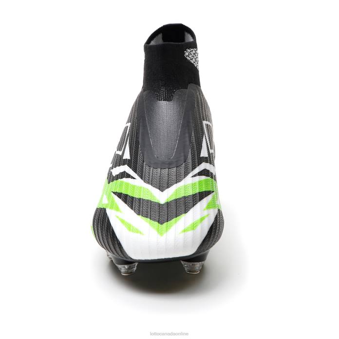 SOLISTA 100 VI GRAVITY SGX ALL BLACK/ALL WHITE/SPRING GREEN Lotto Man Shoes 0Z6F150