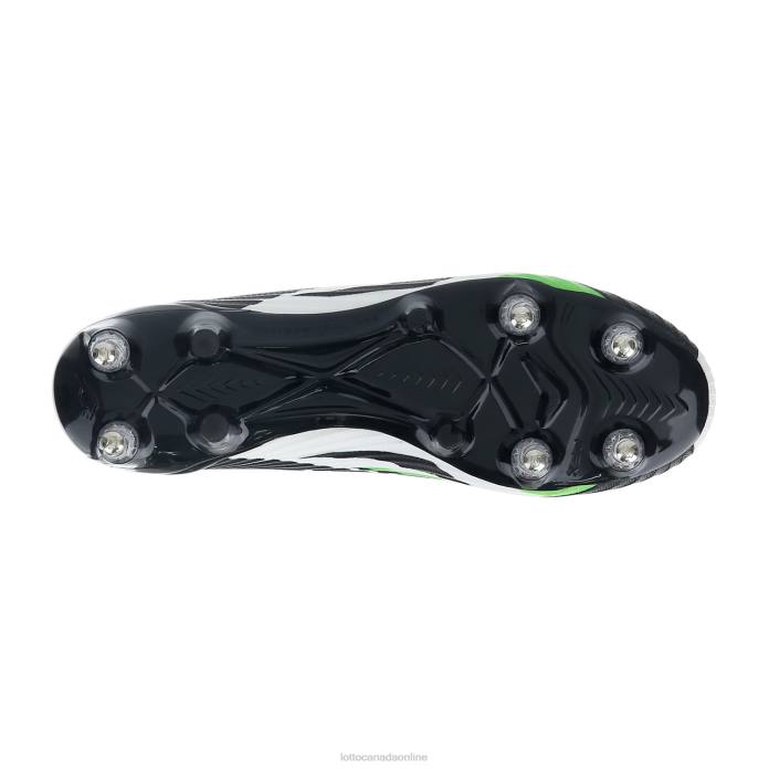 SOLISTA 100 VI GRAVITY SGX ALL BLACK/ALL WHITE/SPRING GREEN Lotto Man Shoes 0Z6F150