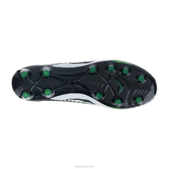SOLISTA 200 VI FG ALL BLACK/ALL WHITE/SPRING GREEN Lotto Man Shoes 0Z6F155