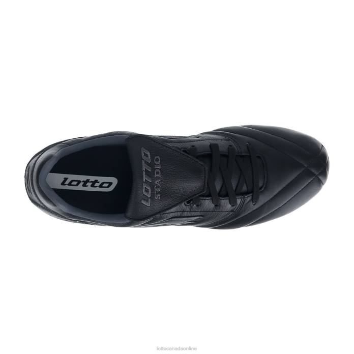 STADIO 200 III FG ALL BLACK/ASPHALT Lotto Man Shoes 0Z6F167