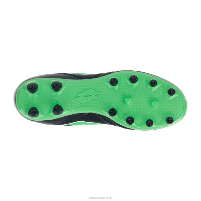 STADIO 200 III FG ALL BLACK/SPRING GREEN Lotto Man Shoes 0Z6F166
