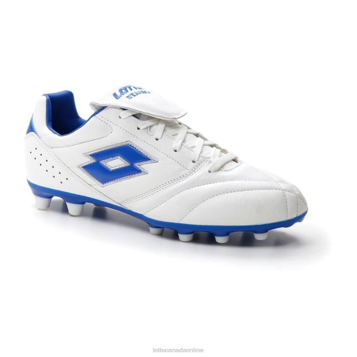 STADIO 200 III FG ALL WHITE/PACIFIC BLUE Lotto Man Shoes 0Z6F147