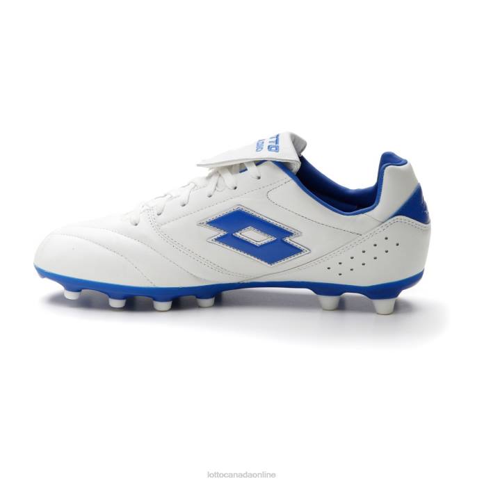 STADIO 200 III FG ALL WHITE/PACIFIC BLUE Lotto Man Shoes 0Z6F147