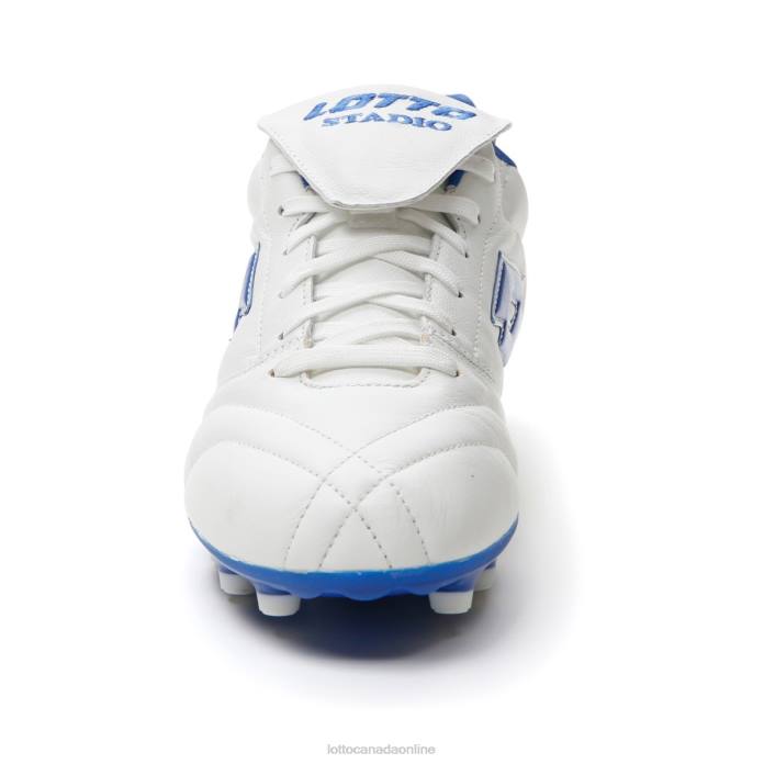 STADIO 200 III FG ALL WHITE/PACIFIC BLUE Lotto Man Shoes 0Z6F147