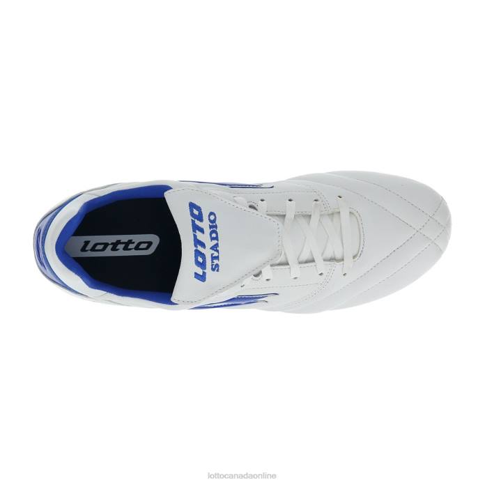 STADIO 200 III FG ALL WHITE/PACIFIC BLUE Lotto Man Shoes 0Z6F147