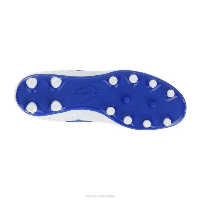 STADIO 200 III FG ALL WHITE/PACIFIC BLUE Lotto Man Shoes 0Z6F147