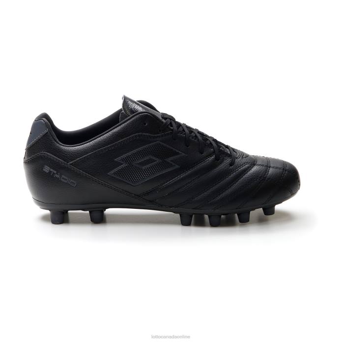 STADIO 300 III FG ALL BLACK/ASPHALT Lotto Man Shoes 0Z6F172