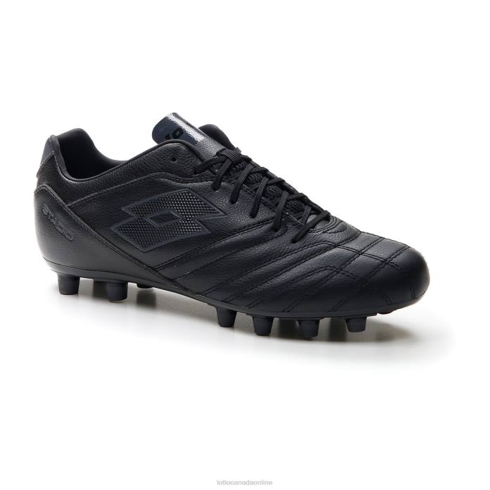 STADIO 300 III FG ALL BLACK/ASPHALT Lotto Man Shoes 0Z6F172