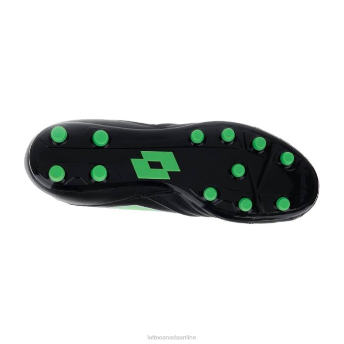 STADIO 300 III FG ALL BLACK/SPRING GREEN Lotto Man Shoes 0Z6F173