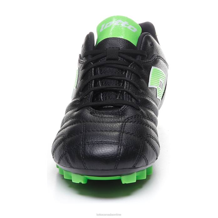 STADIO 300 II AGM ALL BLACK/SPRING GREEN Lotto Man Shoes 0Z6F148