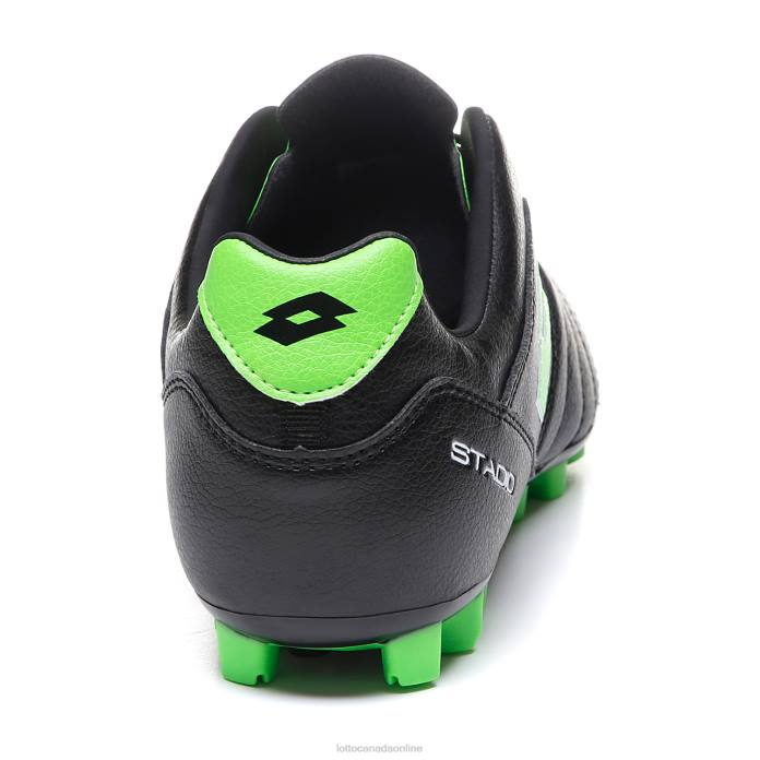 STADIO 300 II AGM ALL BLACK/SPRING GREEN Lotto Man Shoes 0Z6F148