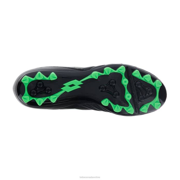 STADIO 300 II AGM ALL BLACK/SPRING GREEN Lotto Man Shoes 0Z6F148