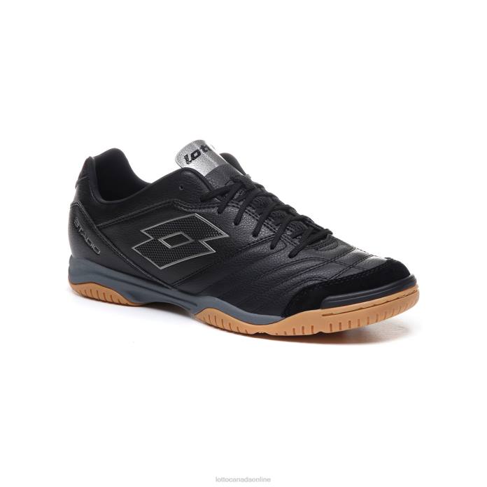 STADIO 300 II ID ALL BLACK/GRAVITY TITAN Lotto Man Shoes 0Z6F187