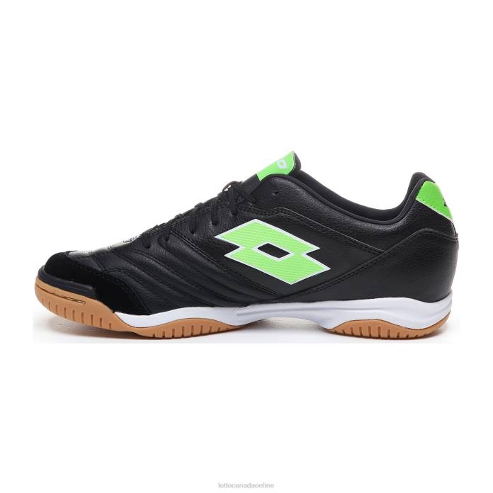 STADIO 300 II ID ALL BLACK/SPRING GREEN Lotto Man Shoes 0Z6F188