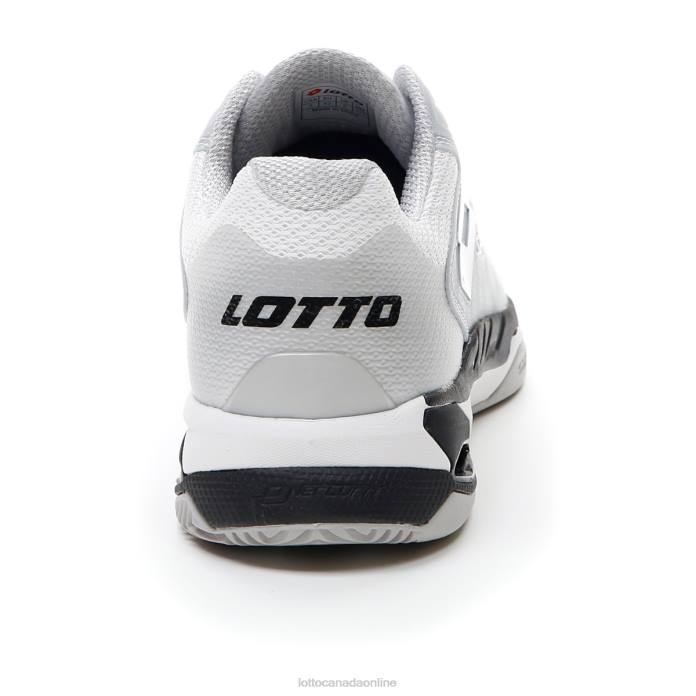 MIRAGE 100 CLY ALL WHITE/ALL BLACK/SILVER METAL 2 Lotto Man Shoes 0Z6F108