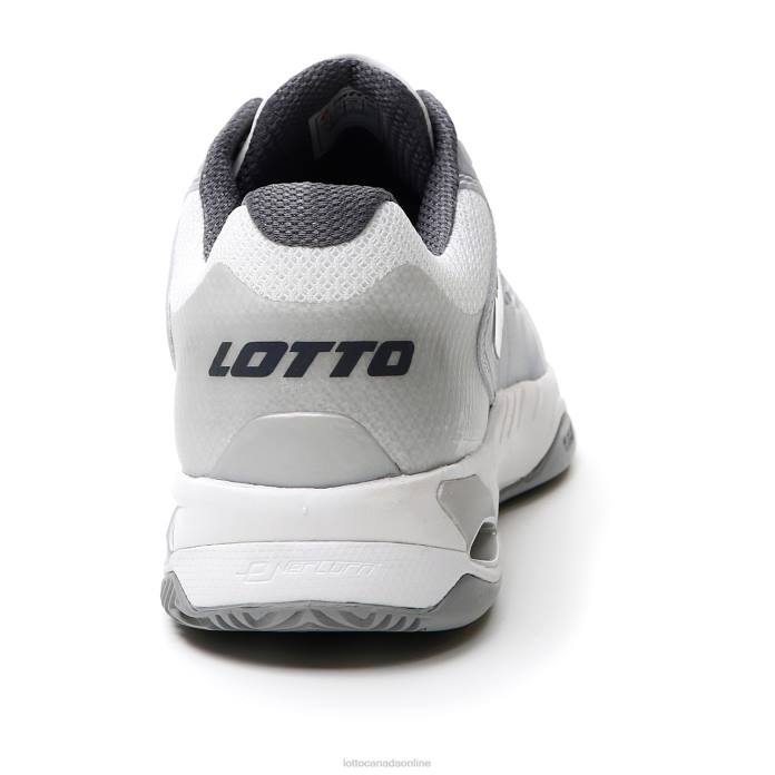 MIRAGE 100 CLY ALL WHITE/ASPHALT/SILVER METAL 2 Lotto Man Shoes 0Z6F96