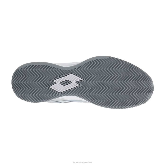 MIRAGE 100 CLY ALL WHITE/ASPHALT/SILVER METAL 2 Lotto Man Shoes 0Z6F96