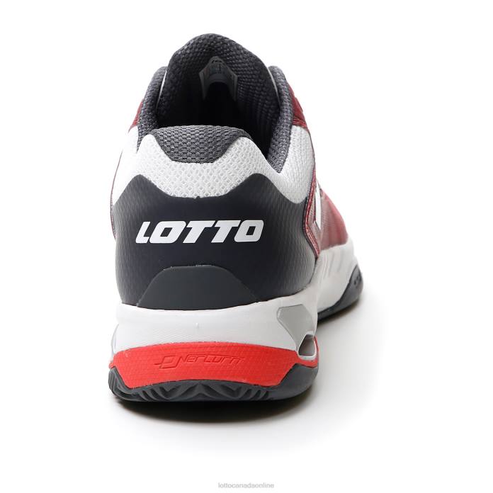 MIRAGE 100 CLY RED POPPY/ALL WHITE/ASPHALT Lotto Man Shoes 0Z6F95