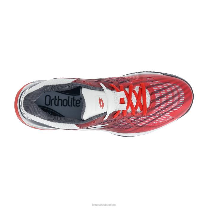 MIRAGE 100 CLY RED POPPY/ALL WHITE/ASPHALT Lotto Man Shoes 0Z6F95