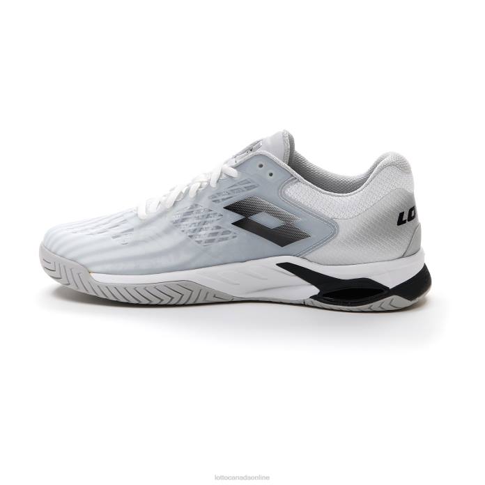 MIRAGE 100 SPD ALL WHITE/ALL BLACK/SILVER METAL 2 Lotto Man Shoes 0Z6F109