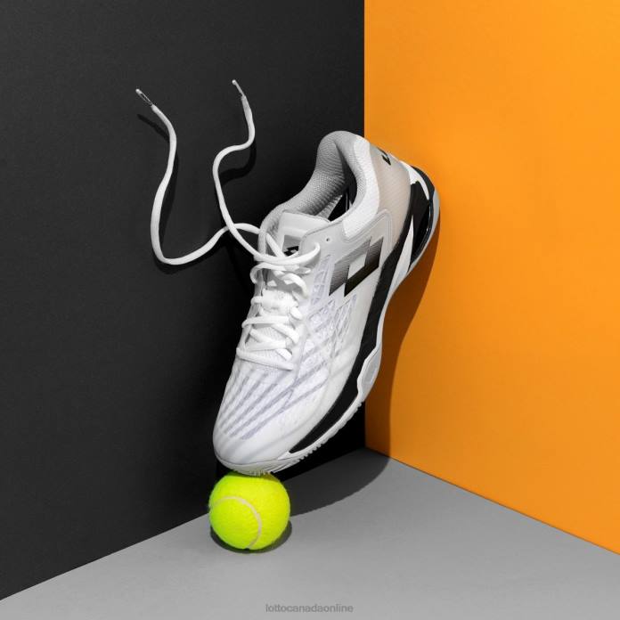 MIRAGE 100 SPD ALL WHITE/ALL BLACK/SILVER METAL 2 Lotto Man Shoes 0Z6F109