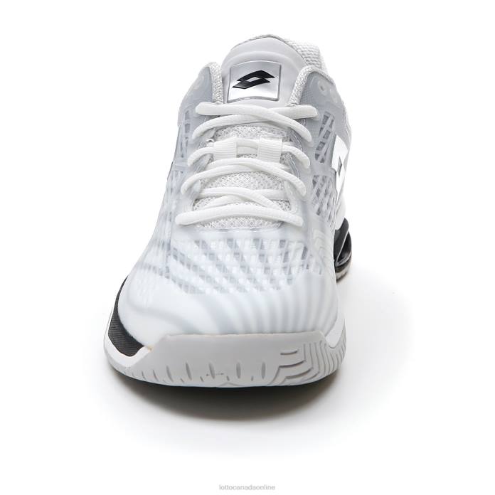 MIRAGE 100 SPD ALL WHITE/ALL BLACK/SILVER METAL 2 Lotto Man Shoes 0Z6F109